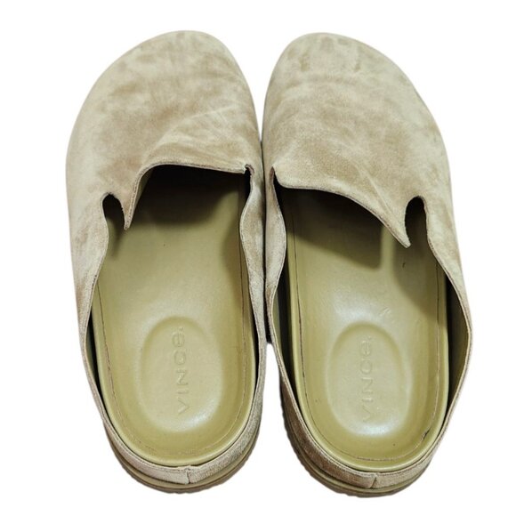 Vince Decker Mens Slip On Decker Suede Mules/ Camel / Size 11 / msrp $275 - Picture 7 of 13